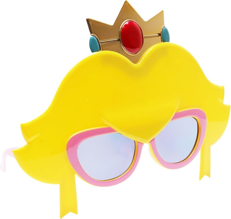 Sun-Staches Official Super Mario Sunglasses | Mario Luigi Peach Bowser Yoshi Wario or Waluigi Costume Accessory | Fits Most - Image 1